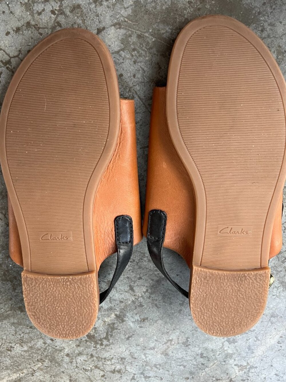 Clarks Bay Jasmine Open Toe Slingback Tan Leather Sandals Women's 9 - Picture 4 of 12